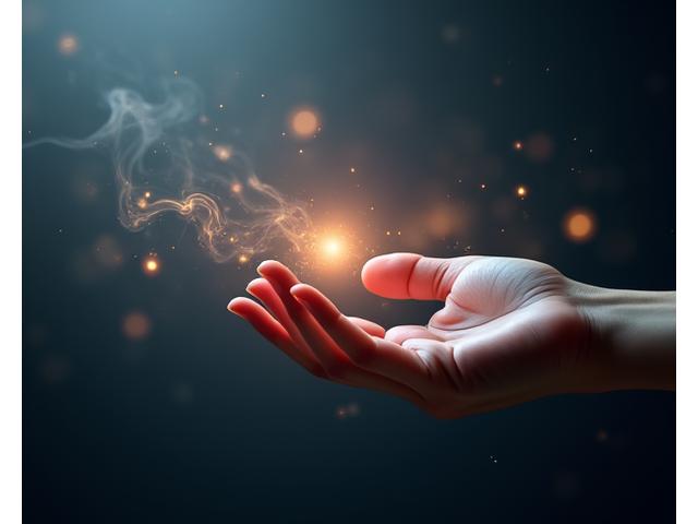 Image conceptuelle d'un designer sonore avec des ondes visuelles et des notes de parfum.