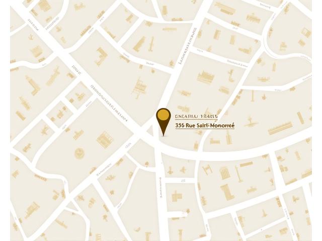 Carte de localisation des ateliers Plume & Papille à Paris, Rue Saint-Honoré