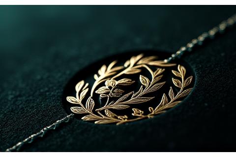 Symbole de copyright entouré de feuilles de laurier, élégant
